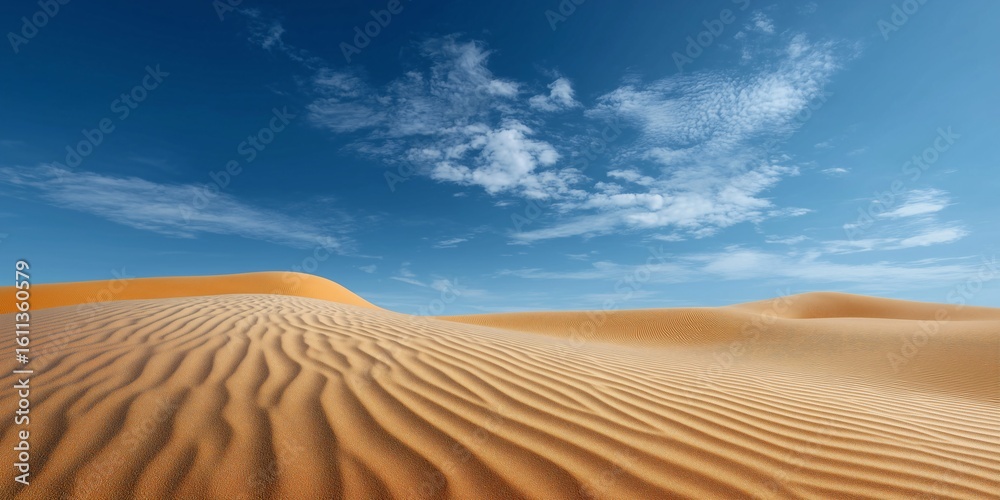 Naklejka premium Vast endless desert under blazing sun