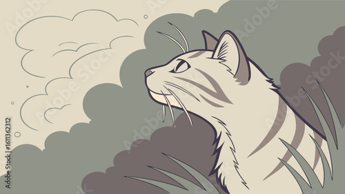 Two cars driving on a road at night with city buildings and billboards in the background in cartoon style