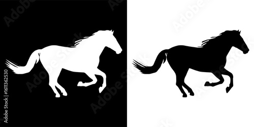 horse icon vector, silhouette icon