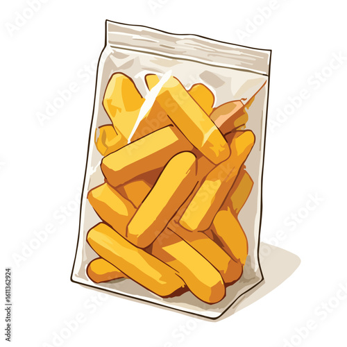 French Fries in Plastic Bag	