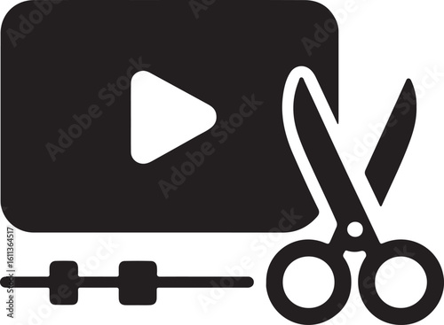 video editing sign video editing icon video editing vector video cut icon
