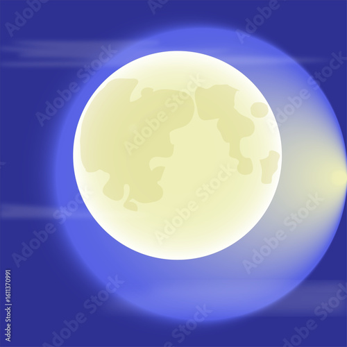 moon at night. moonlight