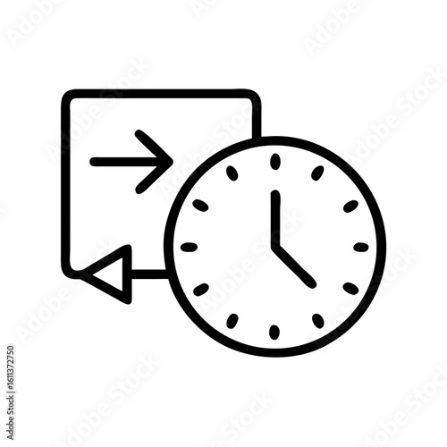 Strategic time management icon symbolizing efficient workflow and punctual delivery for business success and project completion
