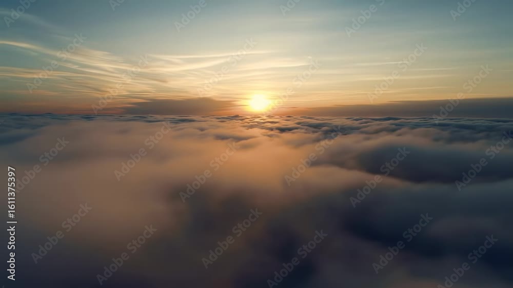 Sunrise above a sea of clouds Sunrise above a sea of clouds