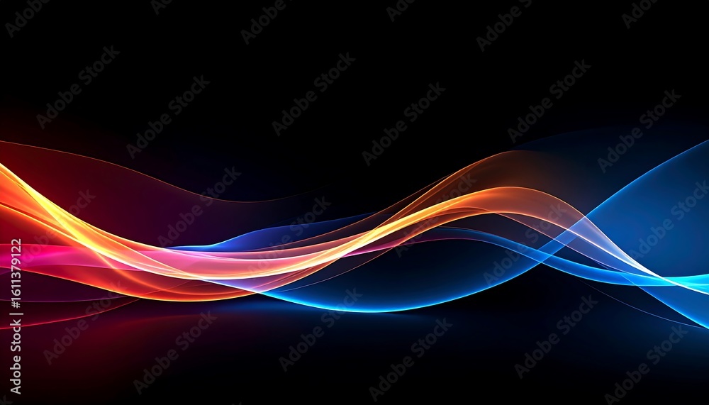 Naklejka premium Abstract waves of light (2)