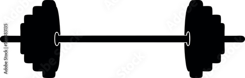 dumbbell silhouette vector, barbell black symbol