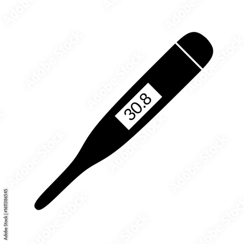 digital thermometer icon vector with trendy design