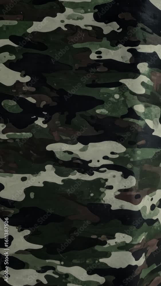 Detailed camouflage pattern backdrop featuring earthy green, brown, and black tones, ideal for tactical design and military themed backgrounds. Detailed camouflage pattern backdrop featuring earthy green, brown, and black tones, ideal for tactical design and military themed backgrounds.