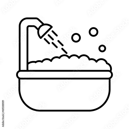  bathing place icon white on background