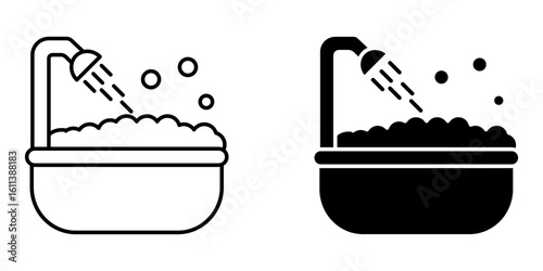  bathing place icon white on background