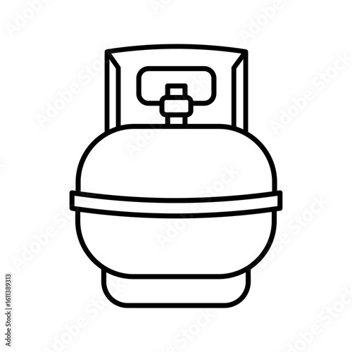  gas cylinders icon white on background