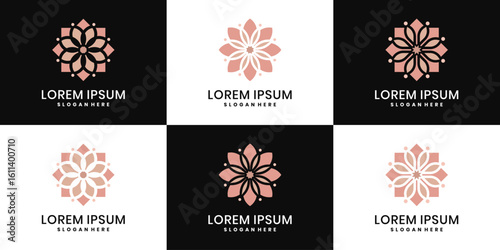 Elegant floral mandala logo