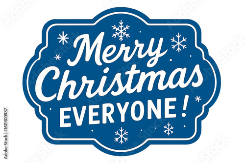 Vector EPS10 illustration of vintage style clip art with a Merry Christmas message for everyone