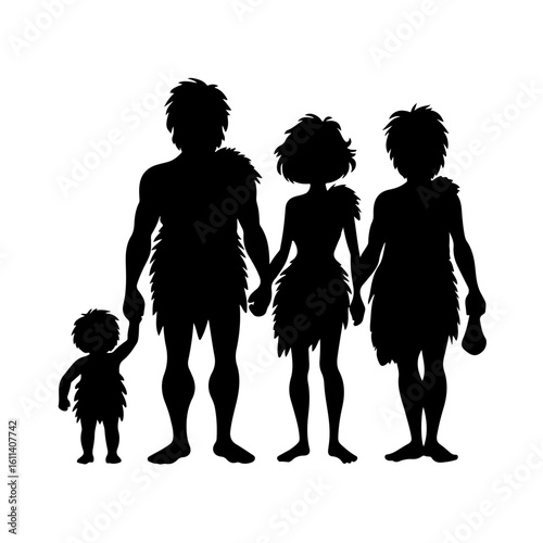 Caveman silhouette , Caveman vector