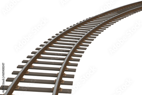 Train Track isolated on transparent white background