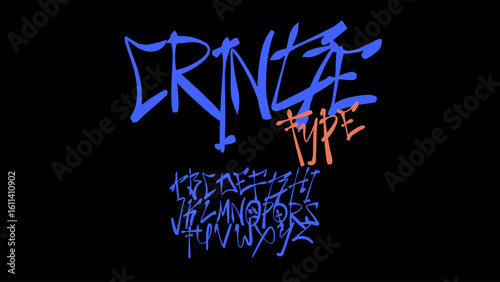 Cringe type is an ironic hand-drawn graffiti font with chaotic strokes and nervous energy. Perfect for anti-design posters, zines, and sarcastic visuals
