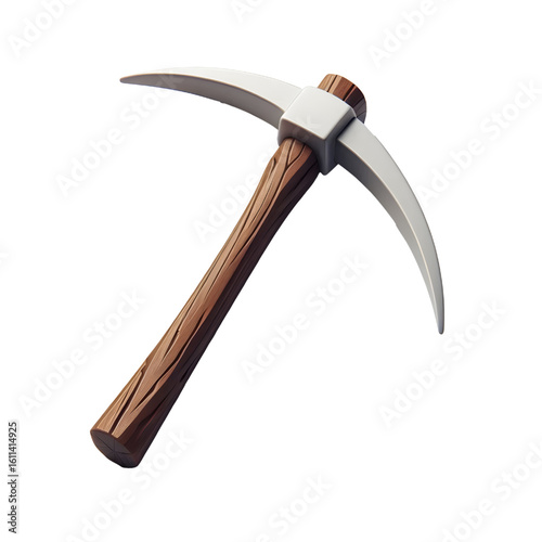 Pickaxe on transparent background 