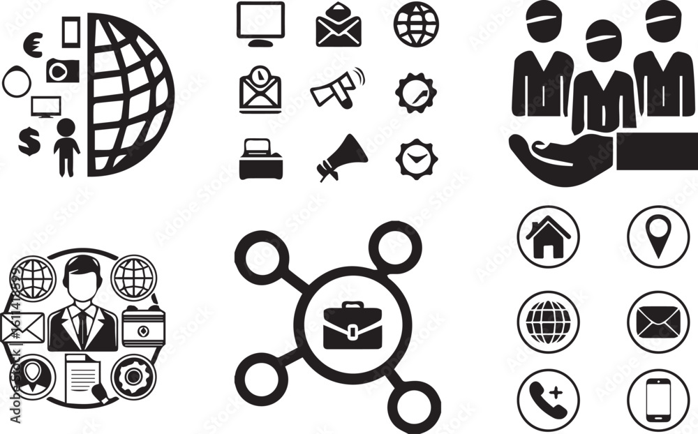 Fototapeta premium set of vector icons for web design