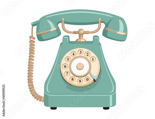 Retro phone illustration 01
