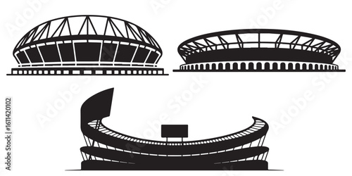 Stadium With Scoreboard Icon, Stadium ICON SILHOUETTES