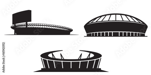 Stadium With Scoreboard Icon, Stadium ICON SILHOUETTES