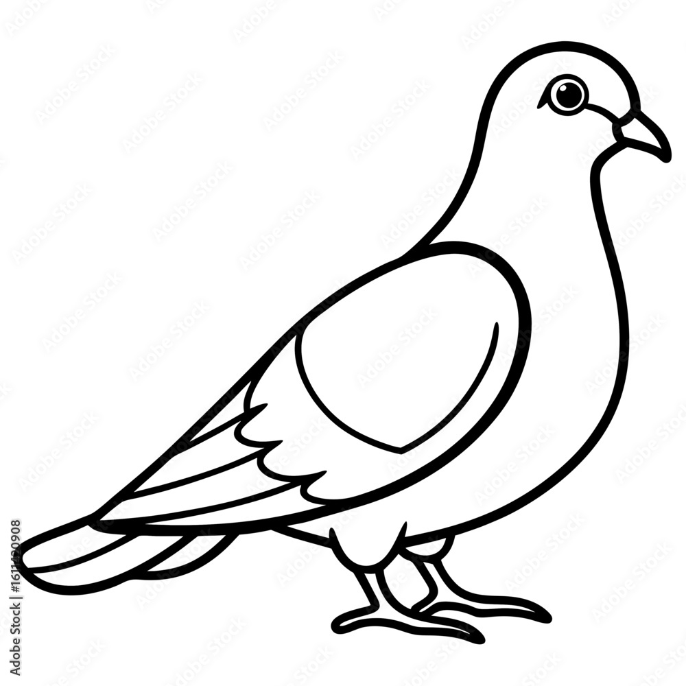Obraz premium Dove line art vector