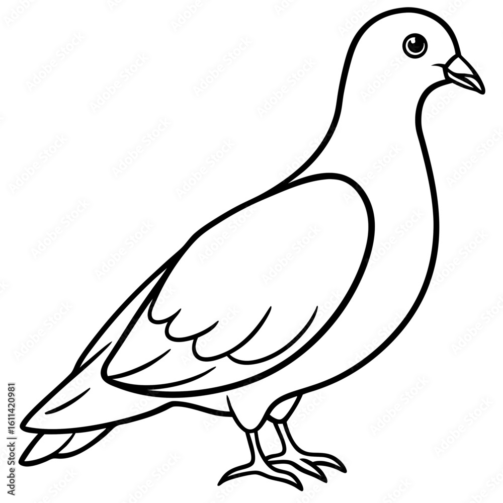 Obraz premium Dove line art vector