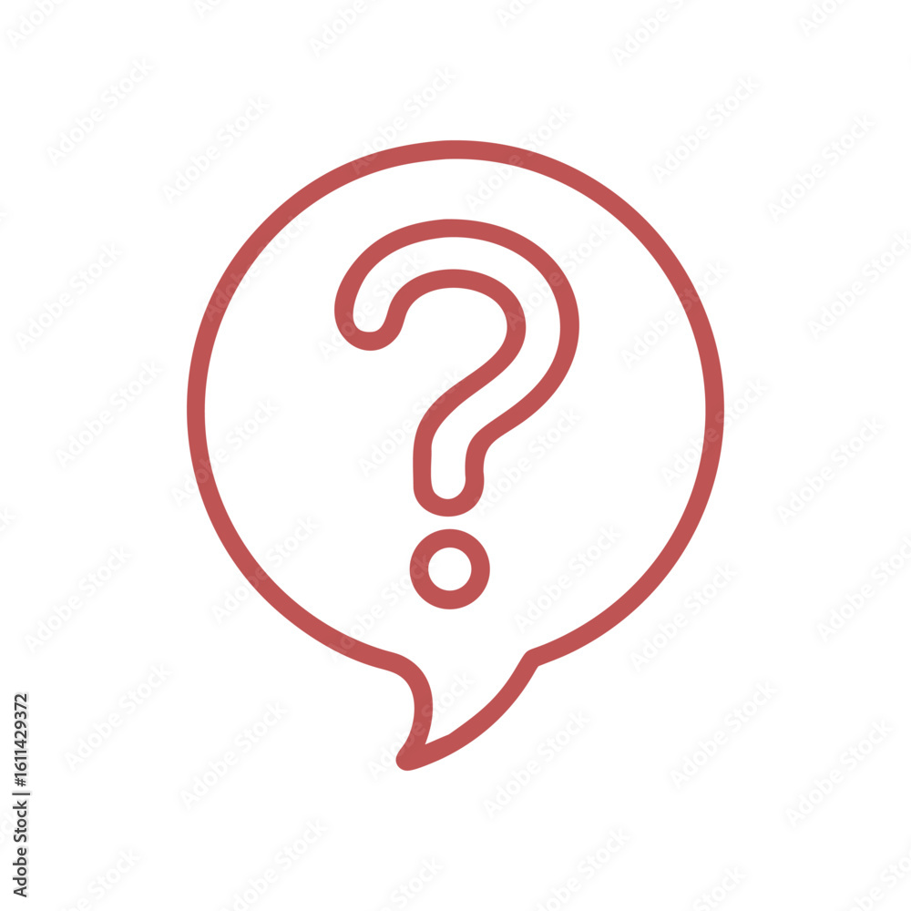 Question mark in a chat bubble Question mark in a chat bubble