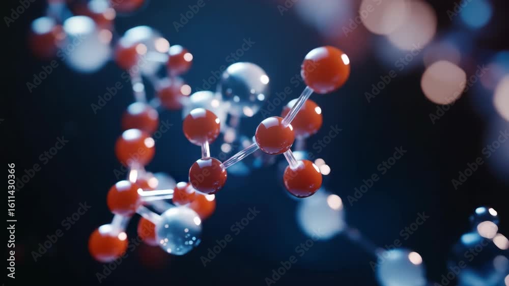 Atomic bonds of a molecule captured in a scientific 