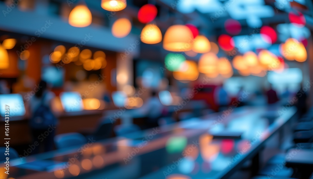 custom made wallpaper toronto digitalan indoor setting, featuring a restaurant interior with tables and chairs visible