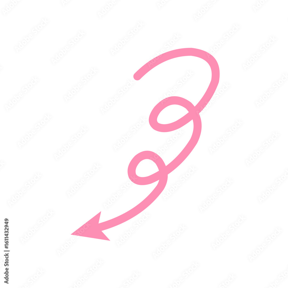 Fototapeta premium pink arrow vector icon