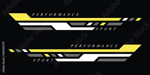 Decal stripes. Speed lines, Sports stripes, racing tuning strips and car sticker vector set. Vector illustration