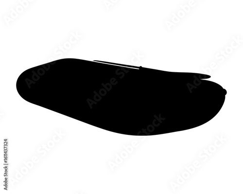 Silhouette of a virtual reality headset designed for immersive gaming and simulations