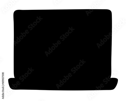 Monochrome illustration of a silhouetted top hat with distinctive brim design