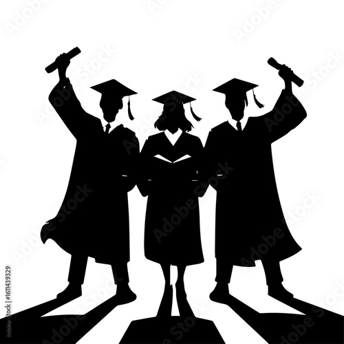 group of students in graduation cap