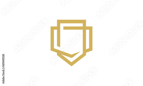 emblem shield logo vector design