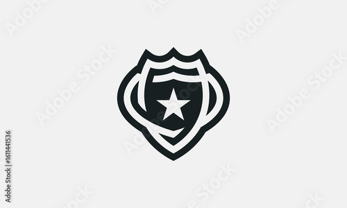 emblem shield logo vector design