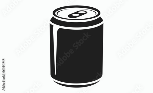 Drink can icon, beverage top view, soda tab vector, Drink can icon, Vector icon isolated on white background
