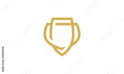 emblem shield logo vector design