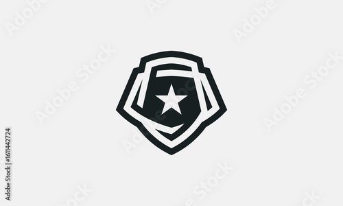 emblem shield logo vector design