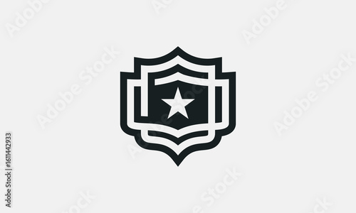 emblem shield logo vector design