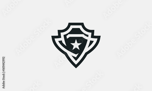 emblem shield logo vector design