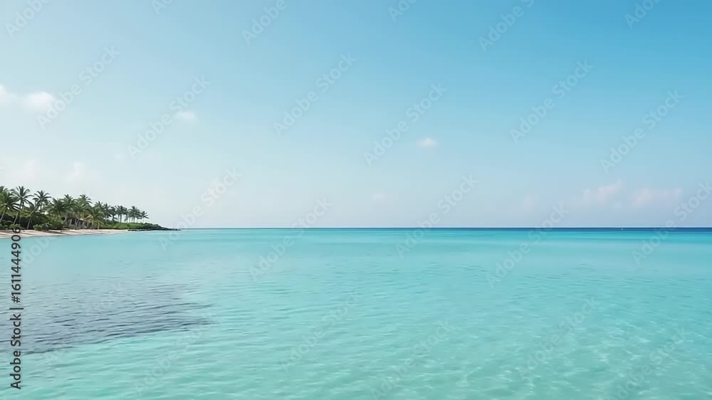 Tranquil ocean shoreline view Tranquil ocean shoreline view