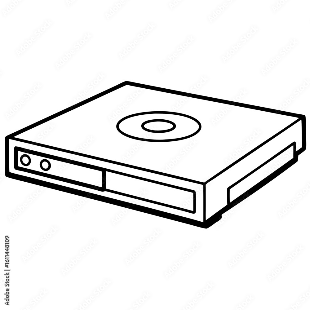 Fototapeta premium DVD Player line art vector