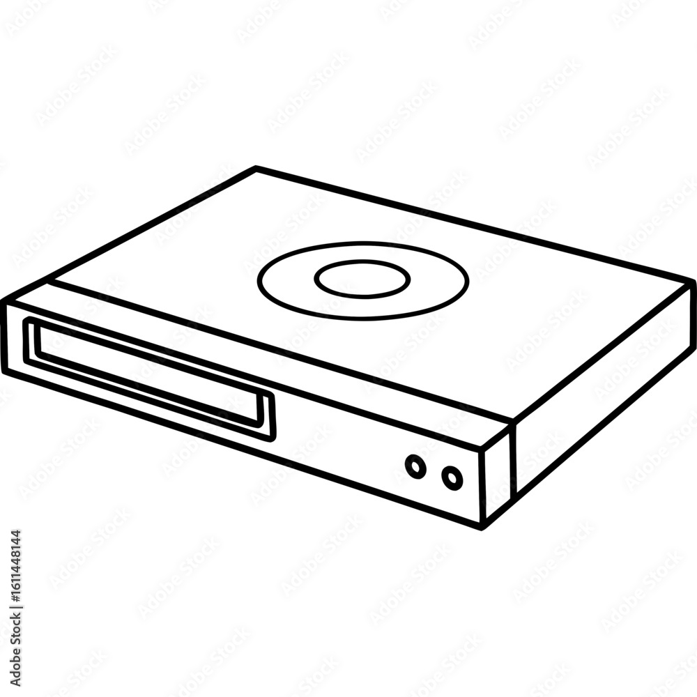 Fototapeta premium DVD Player line art vector