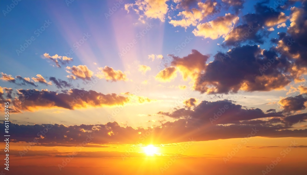 Fototapeta premium Dramatic sunset sky with clouds (2)