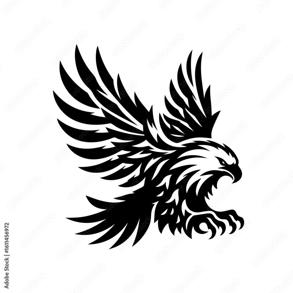 Fototapeta premium eagle tattoo vector