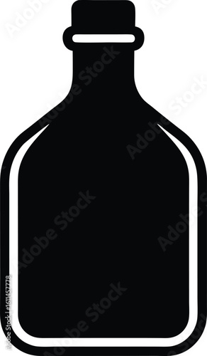 Antiseptic bottle silhouette vector art illustration