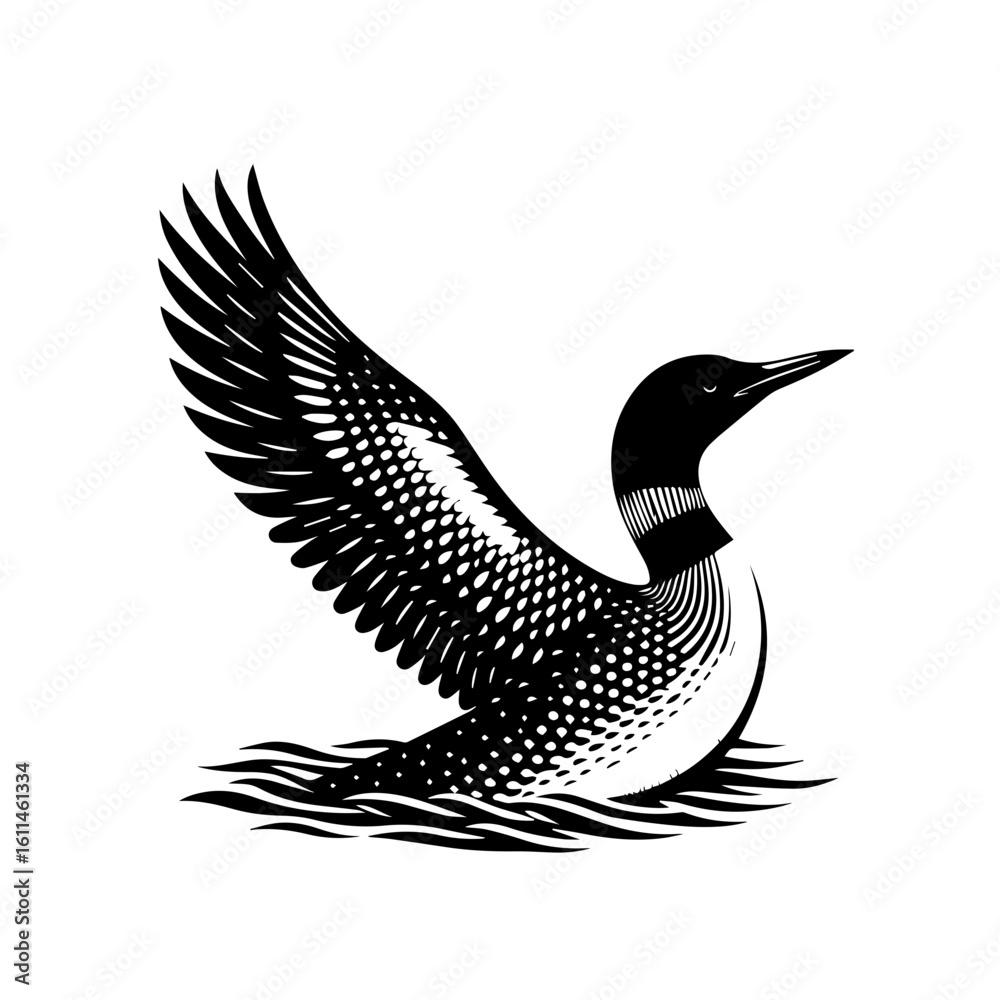 Naklejka premium silhouette of a duck