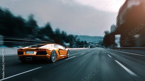 Sleek automotive design showcasing high-performance sports car dynamics